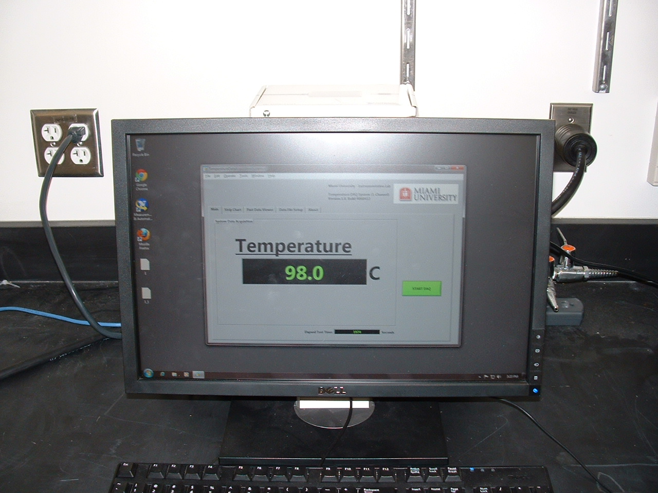 Labview Display of Data Collection System